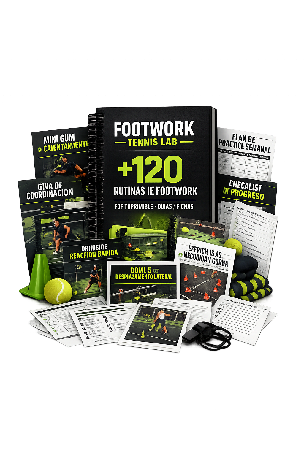 Mockup del producto Footwork Tennis Lab